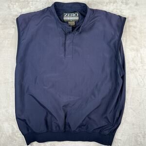 Zero Restriction Golf Vest Men’s Size Large Blue Lightweight 1/4 Snap Pullover